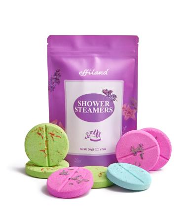 EFFILAND Shower Steamers Aromatherapy-7 Packs Shower Steamers with Essential Oils Gifts for mom Self Care and Relaxation Birthday Gifts Mothers Day Gifts for mom