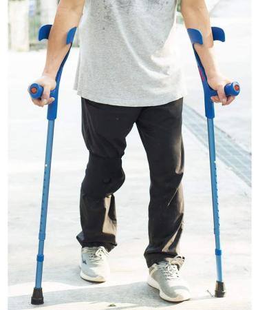 Forearm Crutches Adjustable Forearm crutches revolving handle support legs for crutches after injury or surgery adjustable height crutches for the elderly handicapped and disabled black 2 units Lightw - Buy Online on GoSupps.com
