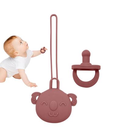 Intoximt Schnulleretui and Clip set silicone pacifier clip-etui set for babies girls and boys-baby accessories for traveling shopping picnic and camping