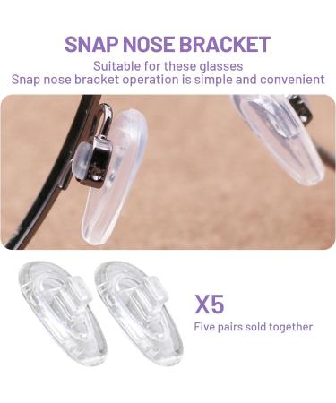 Silicone Nose Pads for Glasses - 5 Pairs | Anti-Slip & Comfortable Adhesive Nose Pads for Eyeglasses, Sunglasses, Spectacles | Grips & Cushions for Nose Support | Non-Toxic Silicone - Buy Online on GoSupps.com
