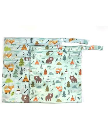 Trasun Waterproof Wet Bag Organizer for Toddler Diapers - Brown Bear | Washable & Portable for Travel Gym Beach & Pool - Buy Online on GoSupps.com