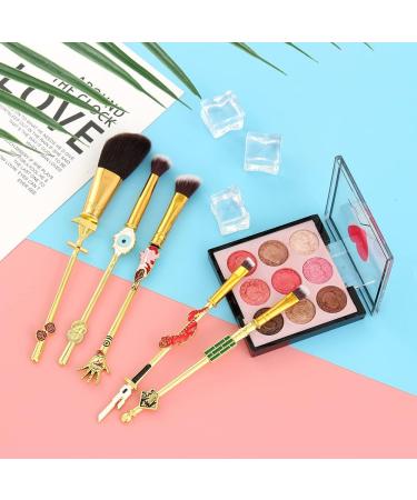 5 PCS Jujutsu Kaisen Makeup Brush Set - Premium Metal Anime Collection for Face & Eyes, Perfect Gift for Girls & Women - Jujutsu Kaisen Gold - Buy Online on GoSupps.com