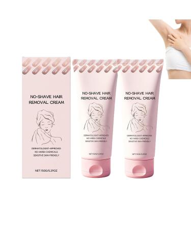 Pack of 2 hair removal creams for sensitive skin gentle formula suitable for legs arms and bikini line for women and men