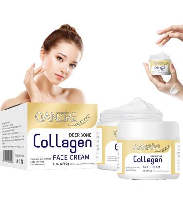 YLBHIEBFS 2 pieces Qanzire Deer Bone Collagen cream Qanzire Deer Bone Collagen face cream wrinkle removal antiwrinkle fading fine lines firming and lifting skin care