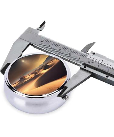 Sahara Desert Round Pill Box | 3 Compartment Travel Organizer | Portable Pill Box for International Travel - Buy Online on GoSupps.com