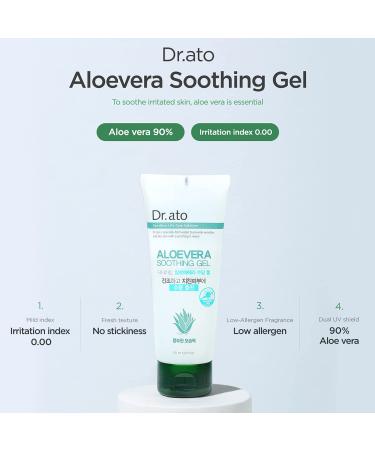 DR.ATO Aloe Vera Gel for Baby & Kids | After Sun Skin Care Relief | Soothing & Moisturizing Sunburn Relief Gel - Buy Online on GoSupps.com
