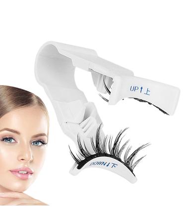 Magnetic Eyelash Curler Eyelash Clip Applicator False Eyelash Curler Magnetic Curler V-Clip for False Eyelashes with Reusable PP Base for Business Trips Travel Home Lazy