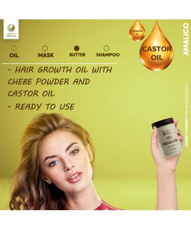 Chebe Butter with Castor Oil for Hair Growth - Organic Chad Treatment for Dry Scalp & Hair Ends | 297 GM - Buy Online on GoSupps.com