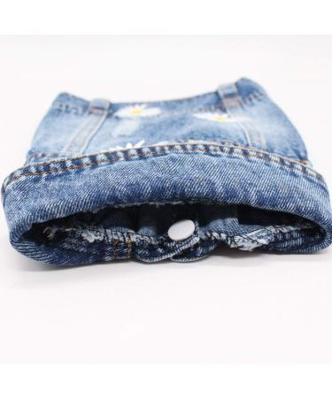 Summer Cowboy Denim Dog Vest Daisy Shirt Jeans Jacket for Chihuahua Yorkies | Puppy Clothing - Sky Blue - Size S - Buy Online on GoSupps.com