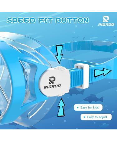 Rioroo Children s Diving Goggles | Anti-Fog 180 HD Snorkel Mask for Kids (4-14 Years) - Perfect Swimming Goggles for Girls & Boys in Blue - Buy Online on GoSupps.com