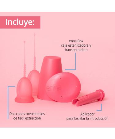 Buy Enna Cycle EASY Size M - Complete Set with 2 Mounting Cups Applicator Sterilizer & Transport Box - International Shipping Available - Buy Online on GoSupps.com