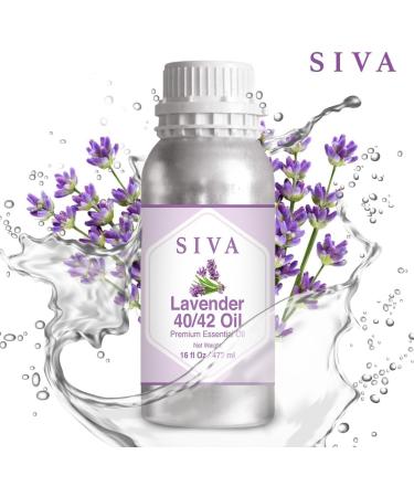 Siva Lavender Essential Oil 40/42 - 100% Natural 16 Fl Oz for Aromatherapy Skin Care Hair Care and Candle Making - Buy Online on GoSupps.com