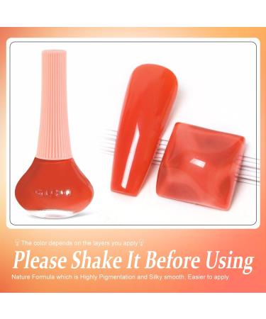 DouborQ Pumpkin Orange Nail Polish Long-lasting Glossy Nail Art Varnish (41) Pumpkin Orange-41 - Buy Online on GoSupps.com