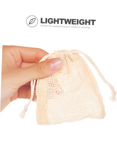 WOONEKY 8pcs Soap Storage Bag Foaming Bag Saver Bags Bar Soap Pouch Mesh Organizer Bags Cotton Linen - Buy Online on GoSupps.com