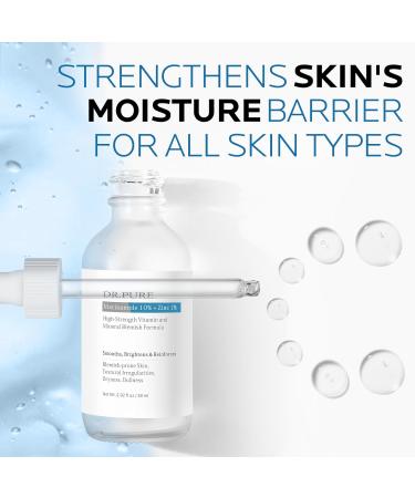 Dr. Pure Niacinamide 10% + Zinc 1% Serum - Anti-Aging Hydrating Face Serum for Smooth Glowing Skin | 2 Fl Oz - Buy Online on GoSupps.com