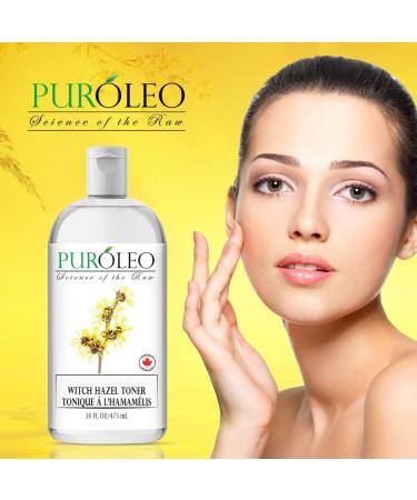 PUROLEO Witch Hazel Toner 16 Fl Oz/473 ML (Packed in Canada) Refresh and Revitalize Your Skin with | Premium Bottle | Luxury Skin Care Toner | Facial Toner for Postpartum & Skincare 473 ml (Pack of 1) - Buy Online on GoSupps.com