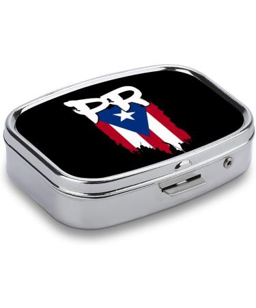 Puerto Rico Flag Pill Box | Cute Boricua Travel Organizer | Pill Case for Pocket & Purse - Buy Online on GoSupps.com