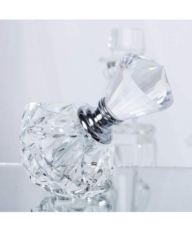 H&D Clear Art Carved Crystal Mini Refillable Perfume Bottle - 5ml (Set of 3) - Elegant Travel Size Fragrance Containers - Perfect Gift Idea - Buy Online on GoSupps.com