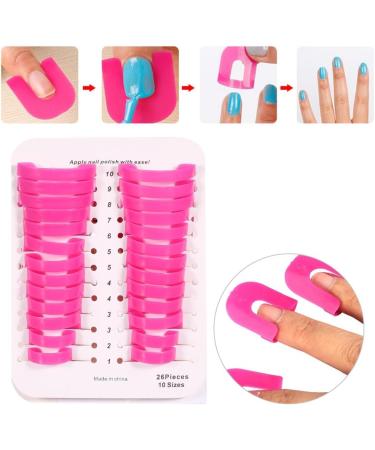 Delaman Nail Polish Protector Guards 26PCS - Gel Nail Tips Anti-Spill Holder Clip, Cuticle Guard & Skin Barrier Manicure Tool - Buy Online on GoSupps.com