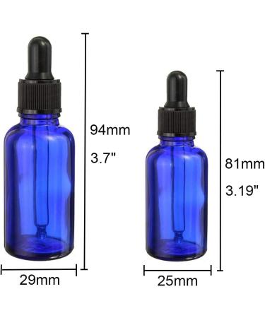 BlueXP 4 Pack Blue Amber Empty Glass Bottle with Pipettes Dropper10ml 20ml Boston Refillable Glass Bottle with Black Screw Cap and Essential Oil Aromatherapy Eye Drops Reagent Liquid Bottle - Buy Online on GoSupps.com