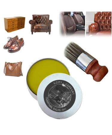 Evergloss Furniture Salve for Leather Evergloss Furniture Salve Applicator Brush Furniture Salve Suitable for Leather Wood Home Furnishing Leather Clothing Leather Shoes(1set)