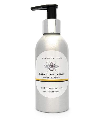 99% natural gentle body peeling milk - honey & lavender - 150 ml - by Bees of Britain.PH 5.5 with ground olive stones.We donate 5% of our profit to save bees and pollinators.