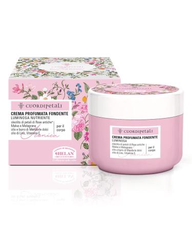 Helan Cuor di Petali - Natural Nourishing Body Cream Antioxidant Body Cream with Vitamin E and Sweet Almond Oil Soft and Fragrant Cream for Velvety Skin 200 ml Made in Italy