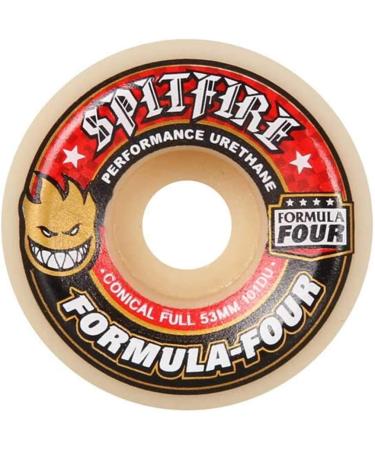 Spitfire Skateboard Wheels Formula Four Off White/Red 53mm - Set of 4 - Buy Online on GoSupps.com