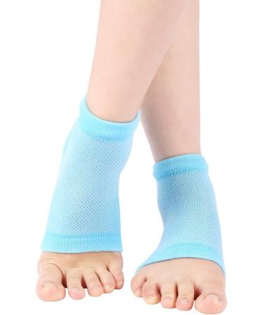 Fusuton 2 Pairs Moisturizing Gel Heel Socks Open Toe Socks Feet Care Ultimate Treatment for Dry Cracked Rough Skin on Feet (Pink and Blue) - Buy Online on GoSupps.com
