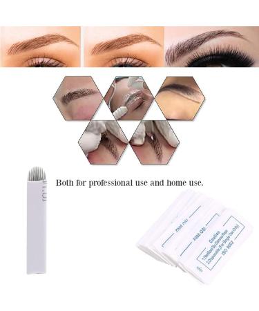 Pack of 50 Micro Blading Blades Curved 18-Pin Semi Permanent Eyebrow Make-Up - Buy Online on GoSupps.com