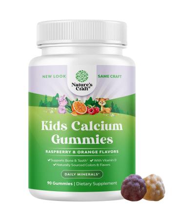 Delicious Kids Calcium Gummies - Toddler Vitamin D and Calcium Gummies for Children - Kids Vitamin Gummies with Calcium and Vitamin D for Muscle Bone and Teeth Development - Kosher Childrens Gummies