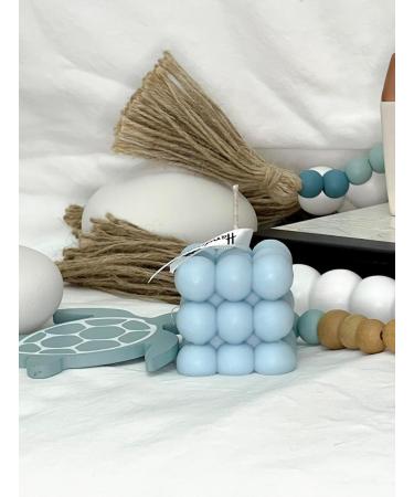 Set of 2 Bubble Cube Candles - 100% Natural Soy Wax (Baby Pink Baby Blue) - Perfect for Gender Reveal Birthdays & Weddings - Buy Online on GoSupps.com
