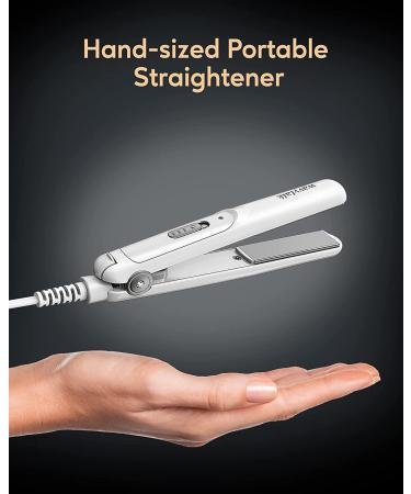 Wavytalk Mini Flat Iron 0.7 Inch Ceramic Hair Straightener - Small Flat Iron for Short Hair, Curls, Bangs, Travel-Friendly (White) - Buy Online on GoSupps.com