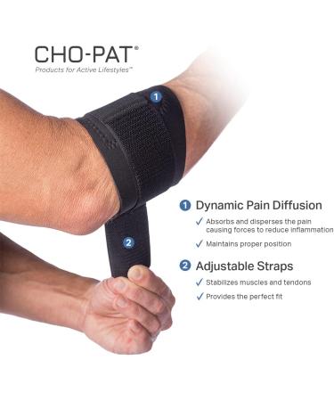 Cho-Pat Golfer s Elbow Support Strap | Adjustable Compression | Mayo Clinic Design | Forearm Support for Elbow Treatment & Muscle Strains - Medium - Buy Online on GoSupps.com