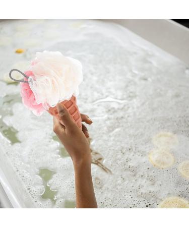 Beaupretty Ice Cream Shaped Bath Sponge | Exfoliating Shower Loofah | Soft Mesh Body Scrubber | Assorted Colors - 12x11cm - Buy Online on GoSupps.com