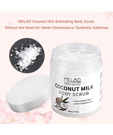 Coconut Milk Body Scrub - Ultra Moisturizing Organic Exfoliating Cream for Nourishing Peels | International Shipping - Buy Online on GoSupps.com