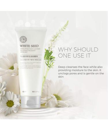 The Face Shop White Seed Peeling Foam Cleanser - Brightening Exfoliant for Radiant Skin | International Shipping Available - Buy Online on GoSupps.com