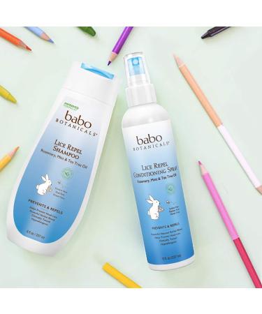 Babo Botanicals Lice Repel Shampoo - Rosemary & Tea Tree, 8 Fl Oz | Natural Lice Treatment - Buy Online on GoSupps.com