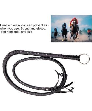 Riding Crop 55" for Horses  Faux Leather Black Whip Costume Whip Handmade Bullwhip  Horse Riding Crops Equestrianism Whips for Stage Performance Racing Cosplay Costume Accessories - Buy Online on GoSupps.com