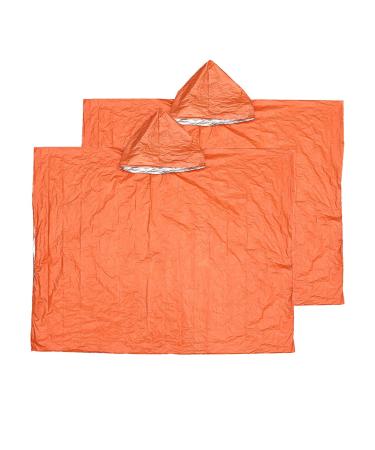 EIHI rescue ceiling (2 pieces) Survival Bushcraft Thermo-mylar foil coating Ceiling for heat and rain with hood waterproof windproof portable free-handed outdoor kit