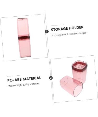 Portable Travel Washing Cup & Toothpaste Storage Case - Perfect Travel Accessory for Body Care - 20.5x7x7cm Red - Buy Online on GoSupps.com