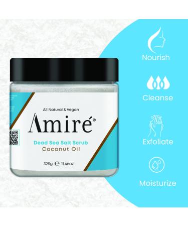 Coconut Milk Scrub - 100% Pure Dead Sea Salt Exfoliating Scrub for Body & Face | Moisturizing and Healing Formula with Vitamin E - Ideal for Cellulite, Stretch Marks, and Acne Treatment - Buy Online on GoSupps.com