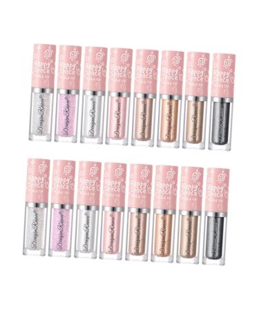 Healeved 16 pcs DIY Bling Tool Makeup Cosmetics Women Shadow Liquid Eye Highlight Glitter Eyeshadow