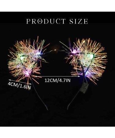 BARTOSI Light Up Cat Ears Headband | LED Rave Accessories for Party | Color Change LED Lights | Halloween Hair Accessory for Women - Buy Online on GoSupps.com