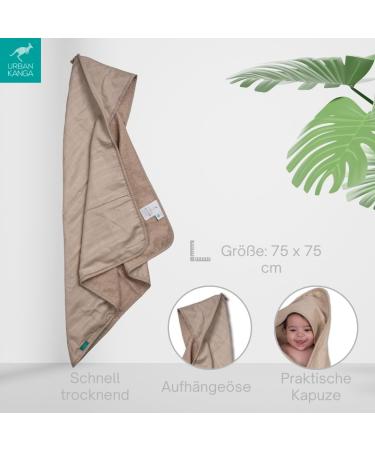 Urban Kanga Hooded Baby Towel | Double-Sided 100% Cotton Muslin | Oeko-Tex Certified | International Shipping - Buy Online on GoSupps.com
