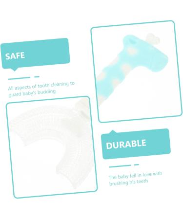 Foytoki 3-Pack Children's Silicone Toothbrushes U-Shaped Design for Easy Mouth Cleaning in Assorted Colors - Buy Online on GoSupps.com