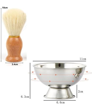 AnSafe Handmade Shaving Brush Set | Foam Soap Head Beard Brush with Bowl | Premium Bristle Hair Shaving Brush (Color A) - International Shipping Available - Buy Online on GoSupps.com
