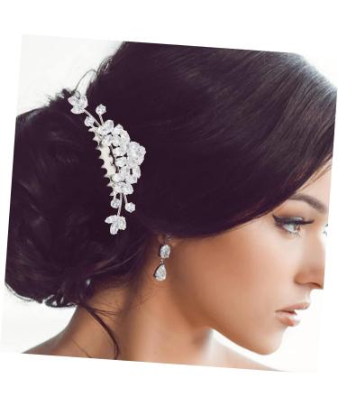 DOITOOL Bangs Comb Hair Gems for Women Hair Pearls Crystal Headpiece Rhinestone Hair Comb Bridal Hair Clip Crystal Hair Comb Ladies Wigs Rhinestone Decorate Wedding Bride - Buy Online on GoSupps.com