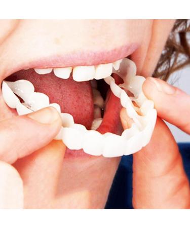 Flipped Warm Cosmetic Veneers - Temporary Upper & Lower Snap-On Prostheses for Bad Teeth - Buy Online on GoSupps.com