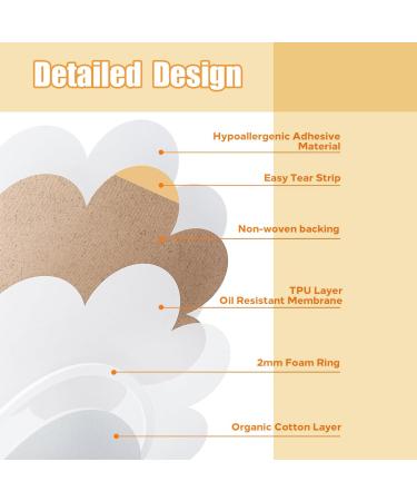 50Pcs Castor Oil Pack Wrap Belly Button Patch Cover Organic Castor Oil Patch for Belly Button Disposable Highly Absorbent Self-Adhesive Organic Cotton - Floral Beige 50PCS Floral - Buy Online on GoSupps.com